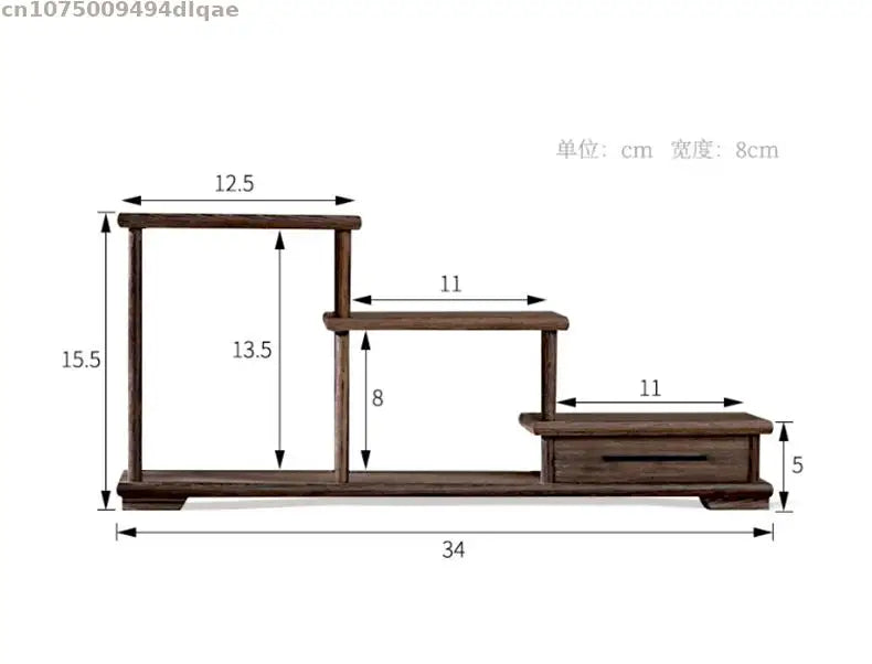 Natural Solid Wood Decorative Shelves for Wine Tea Sets Pedestal Crafts Vase Flower Pot Bonsai Buddha Display Stand Storage Rack
