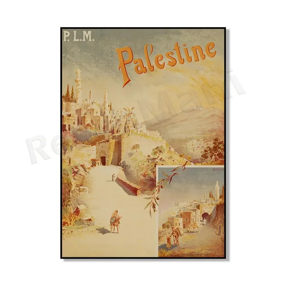 Palestine Poster Palestine Map Road Map Ramallah Black and White Print Bethlehem Palestine Map Palestine Travel Poster