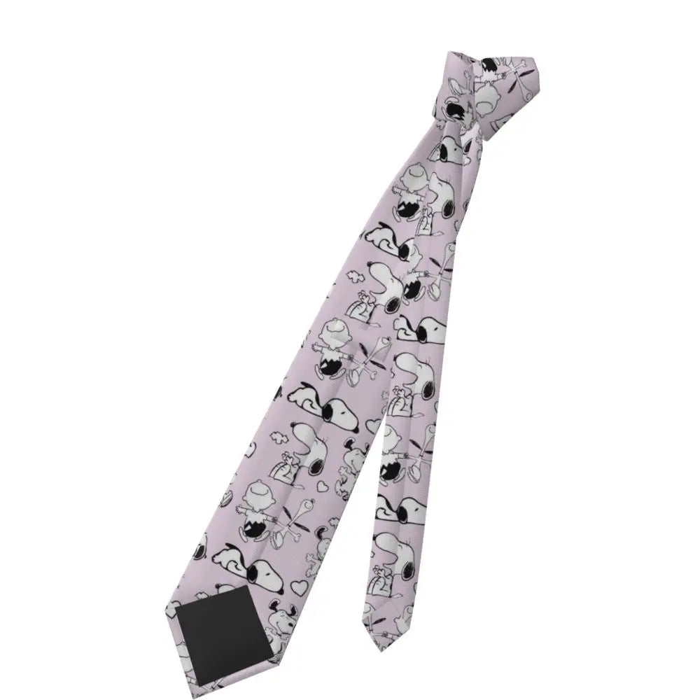 Personalized Fashion S-Snoopys Neckties Men Silk Cartoon Office Neck Tie