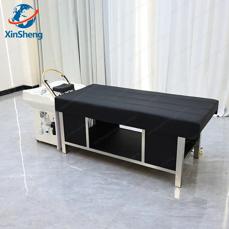 XinSheng Convenient Non Connecting Water Pipe With Water Storage Tank Head SPA Water Circulation Shampoo Basin Hair Wash Salon