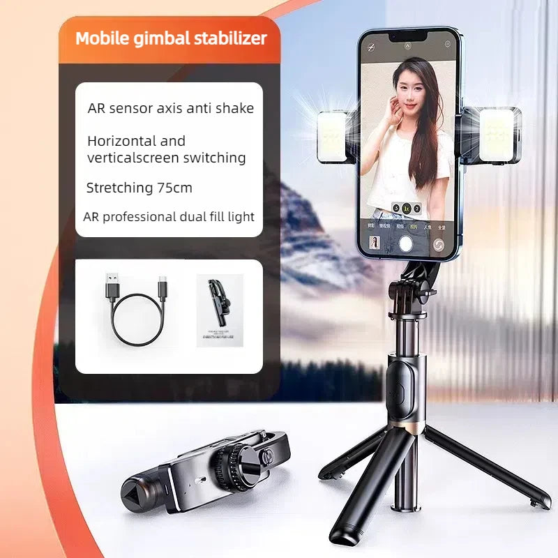 Gimbal Stabilizer for Smartphone,Selfie Stick Tripod with Remote Control Auto Balance 360° Rotation Phone Gimbal for Selfies