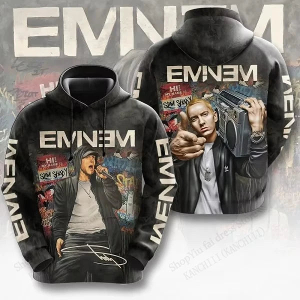 Rapper Eminem 3d Print Hoodie Men Women Fashion Oversized Hoodie Sweatshirt Boy Coats Women Sweats Men Hoodies Rock Clothes Rap
