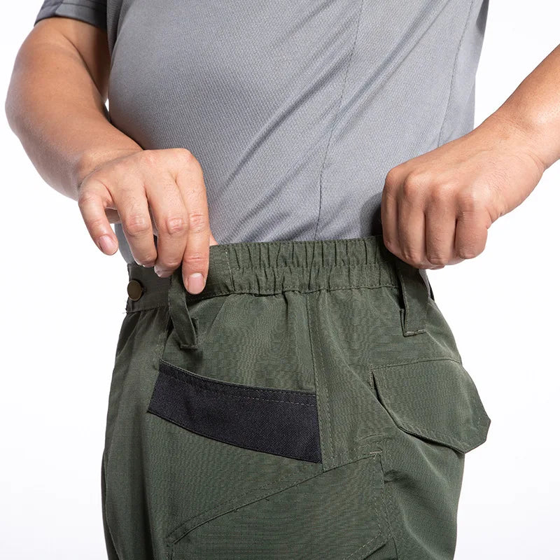 Men's Spring Autumn Tactical Pants Outdoor Work Cargo Trousers for Hiking Camping Climbing Hunting Waterproof with Multi-Pockets