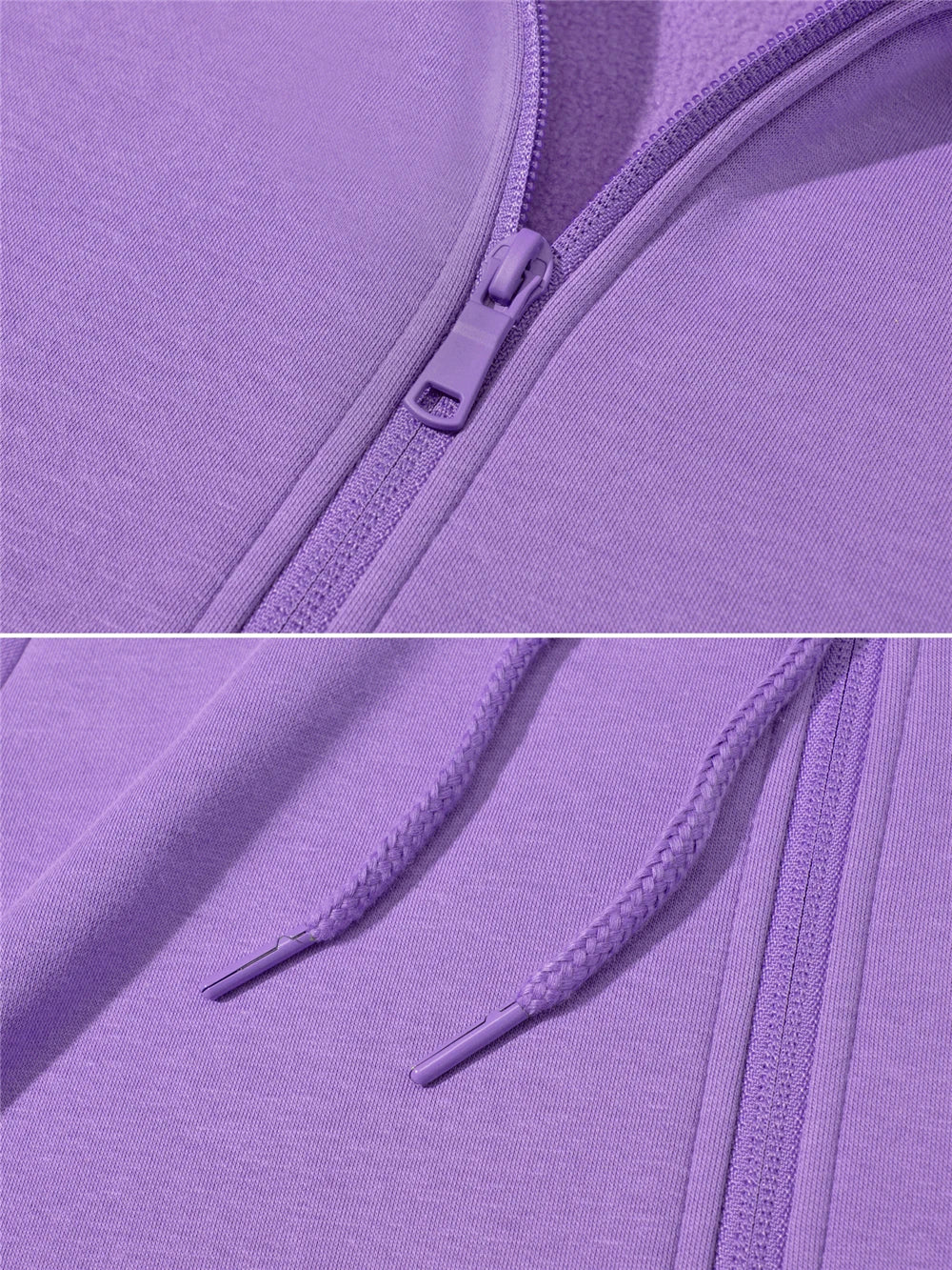 TACVASEN Spring Fleece Lining Sweatshirts Jacket Womens French Long Hoodies Full Zip Up Jacket Casual Streetwear Outdoor Coats