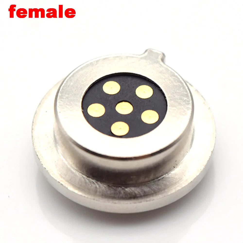 1Pair 2/3/4/5/6Pin waterproof high current magnet suction spring pogo pin male female probe DC power charging magnetic connector