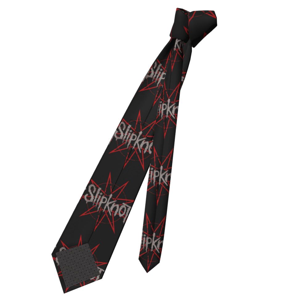 Slipknots Neckties Men's Customized Silk Heavy Metal Rock Music Gift Neck Tie for Office