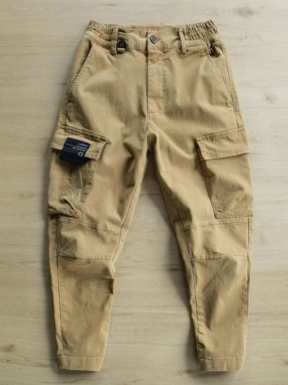 Men's Casual Cotton Work Trousers Straight Leg Loose Fit Autumn Workwear Pants Youthful Vitality Style Wear Resistant Thickened