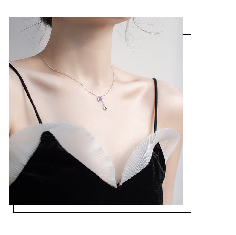 Popular 925 Sterling Silver Fashion Round Necklace For Women Fine Jewelry Wedding Party Birthday Gift