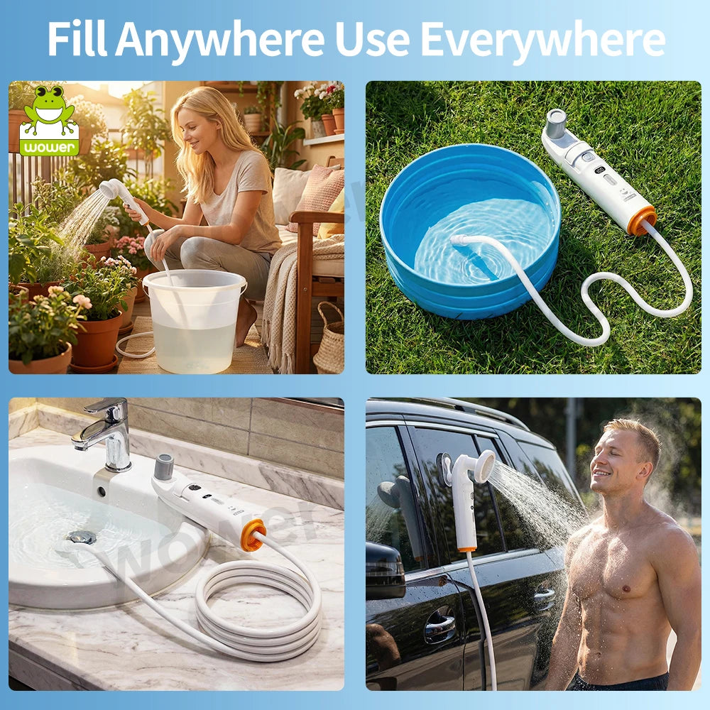 Portable Bidet Handheld Shataff Electric Bidet Dual-purpose Head for Personal Hygiene Cleaning Travel Camping Bidet RV Garden