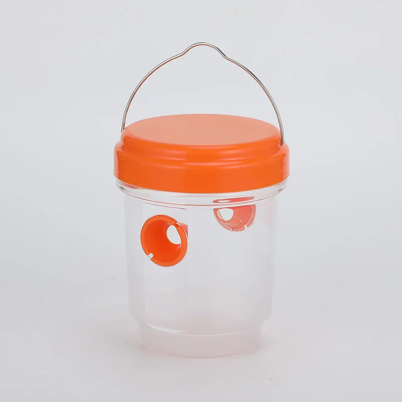 Outdoor Insect Trap with Lid Effective Fruit Fly Wasp Catcher Transparent Design Reusable Pest Control Trap for Garden Patio