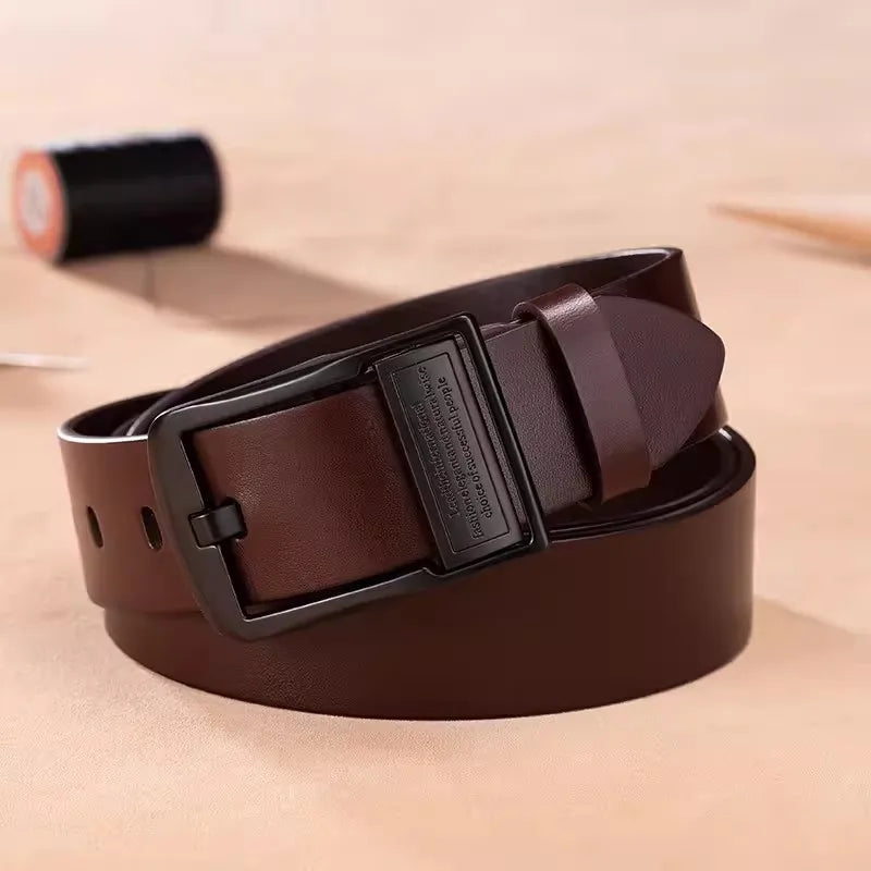 Men's genuine leather business belt - high quality genuine leather suitable for work gatherings formal occasions jeans belt