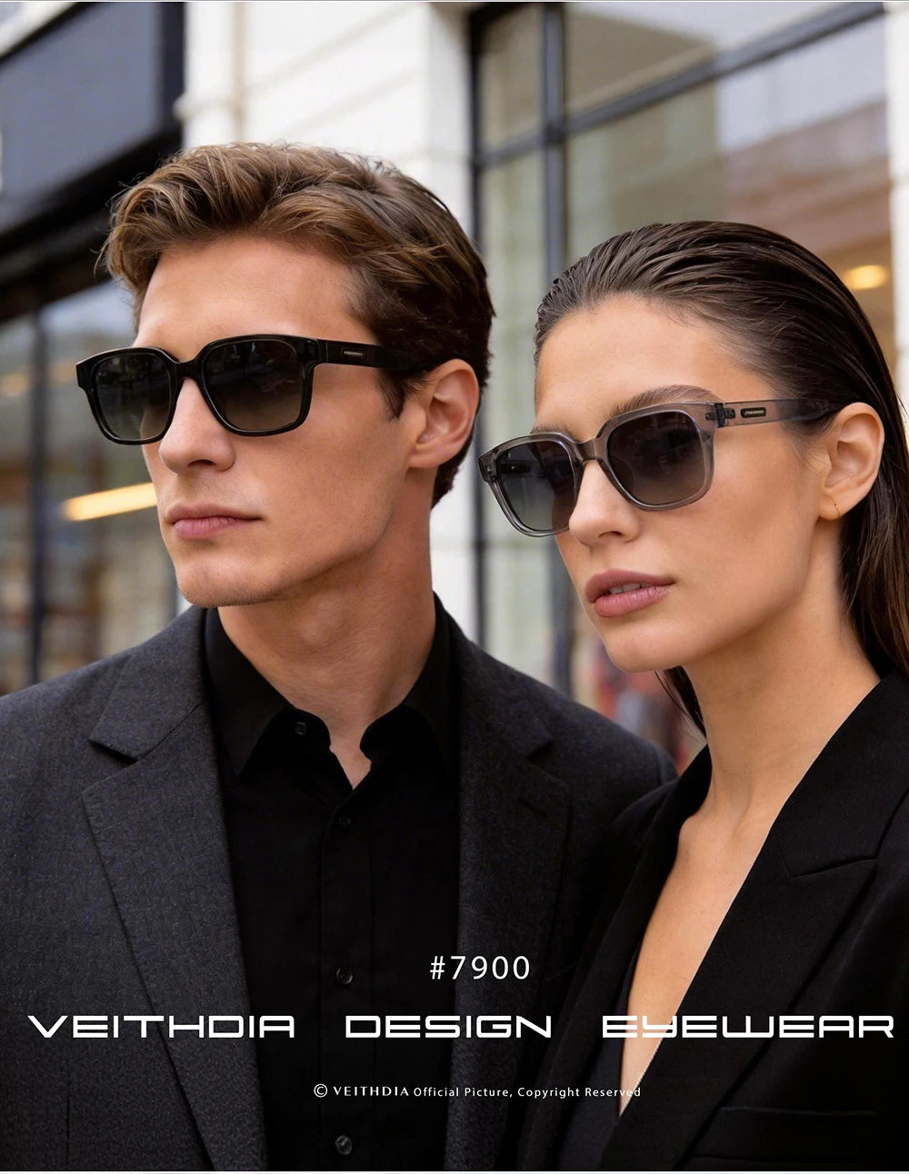 VEITHDIA Polarized Fashion Classic Sunglasses Photochromic Gradient UV400 Protection Outdoor Sun Glasses for Men And Women 7900