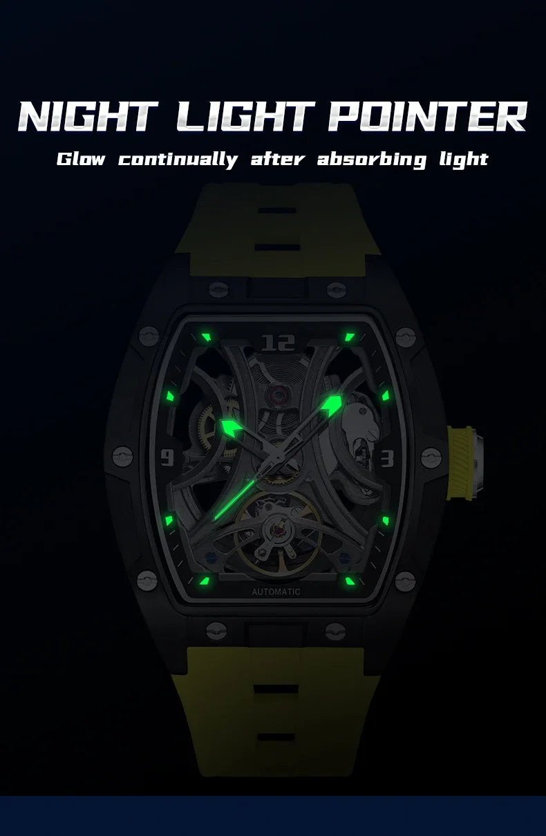MEGIR Men Mechanical Watch Top Brand Luxury Automatic Watch Business Waterproof Luminous Watch for Men