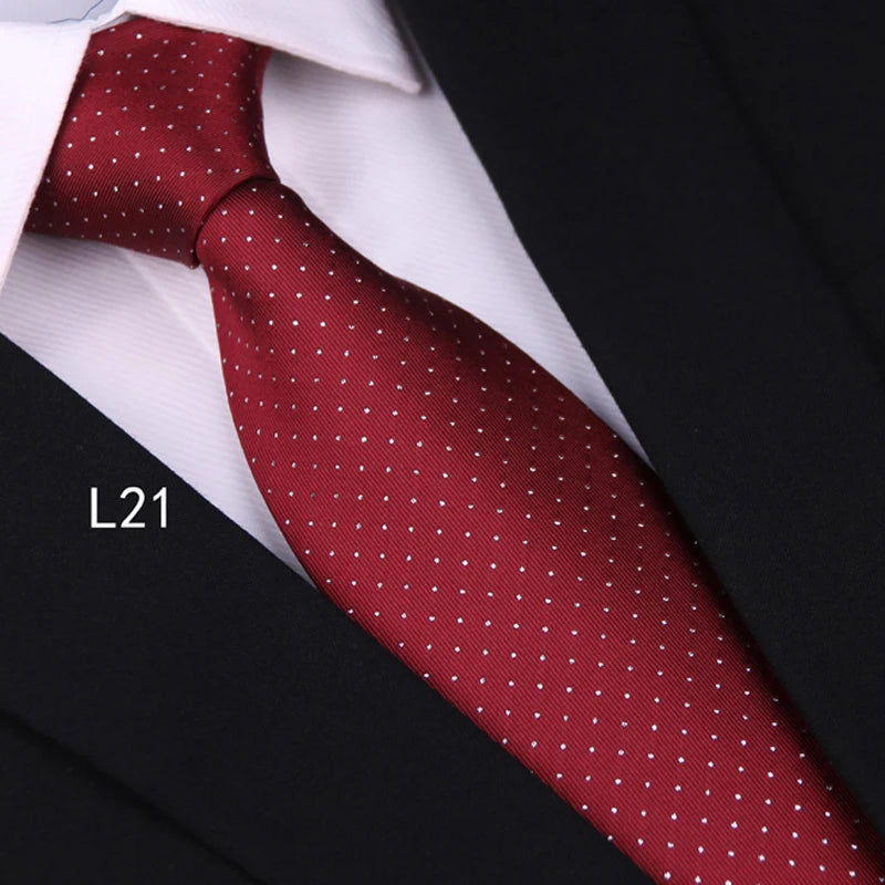 High Quality 100% Real Silk Tie For Men's Business Banquet Formal Shirt Accessories With Fashionable Striped Pattern 8CM Necktie