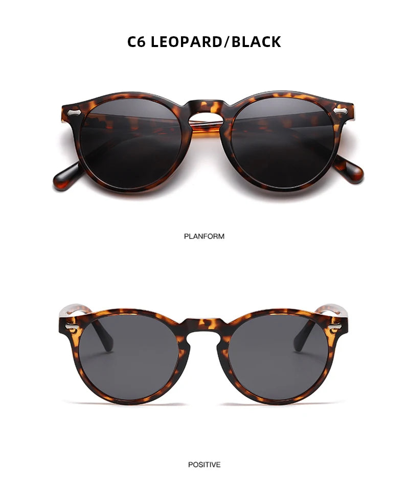 New Retro Polarized Sunglasses Men Women Fashion Small Round Sun Glasses For Male Female Literary Vintage Shades Driving Eyewear