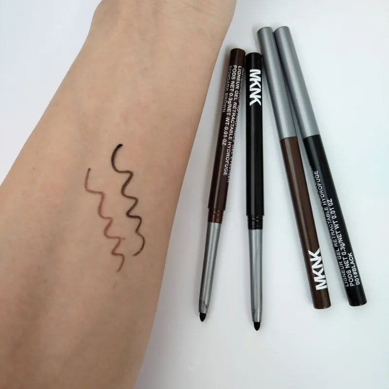 1-3pc Waterproof Black Eyeliner Pencil Smudge-proof Long-lasting Dark Brown Cream Gel Eye Liner Pen Beginner-Friendly Eye Makeup