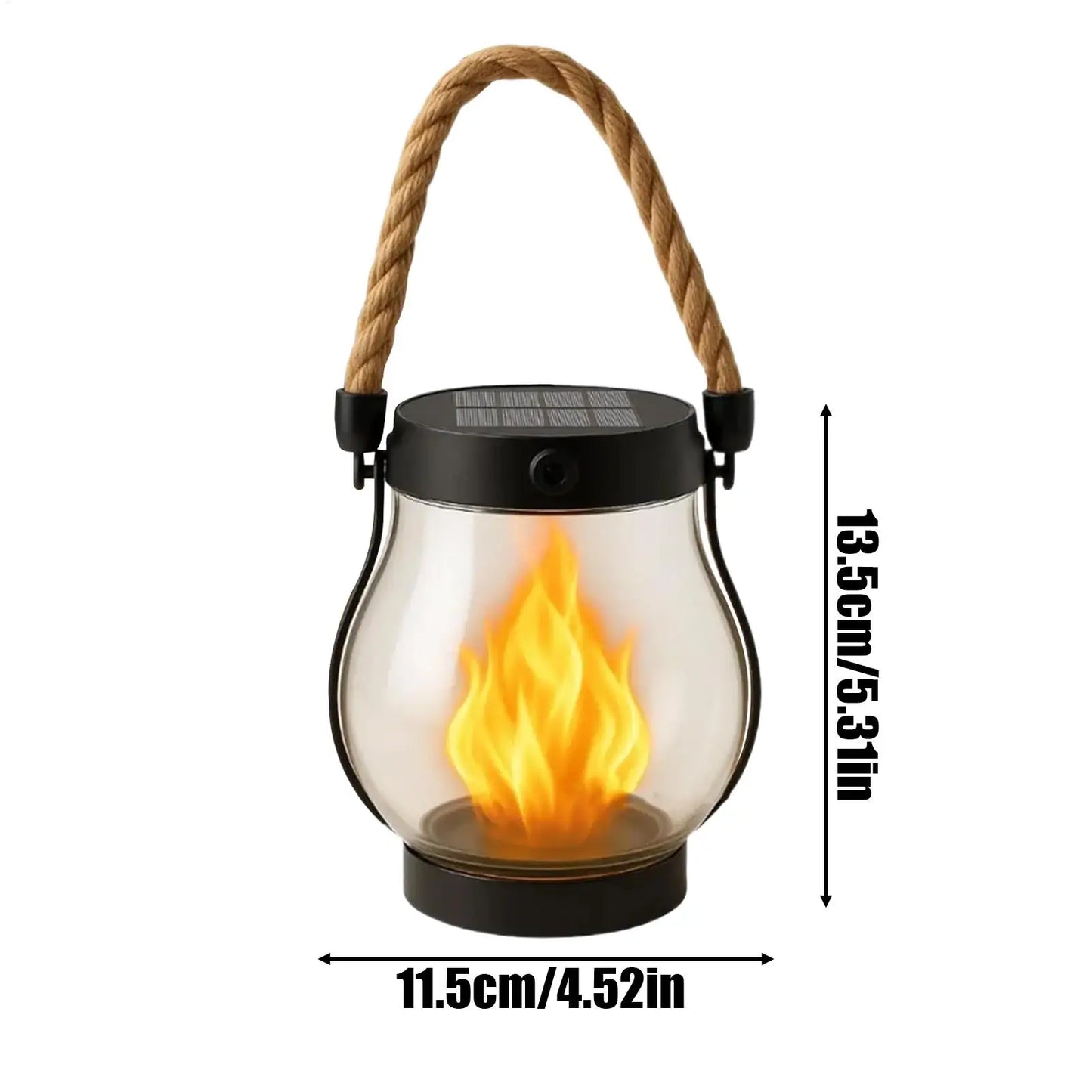 Garden Solar Lanterns Solar Lanterns Outdoor Waterproof Lighting Flickering Flame Design USB Charging Ornament for Tree Branches