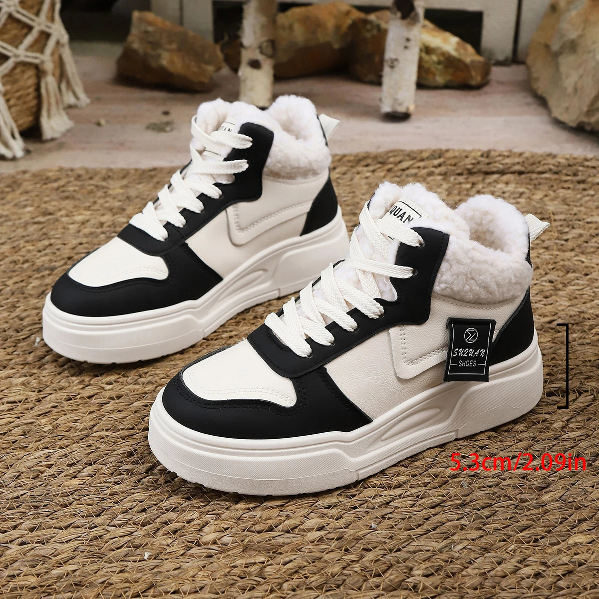 Winter New Women High Top Snow Boots Warm Plush Woman Comfortable Sneakers Waterproof Cottom Shoes Fashion Female Footwear 2025