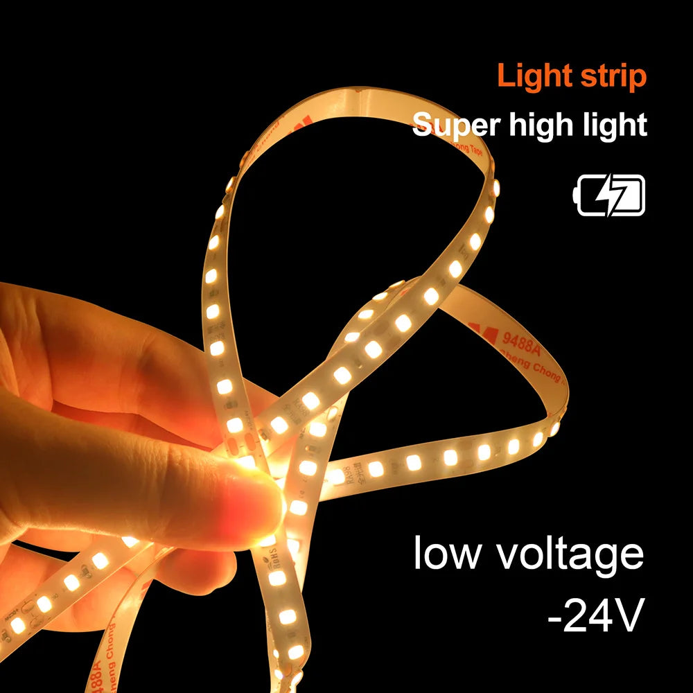 LED Strip Light RA98 5mm 8mm PCB 5m 10m 24V 2835 120 240 LEDs Flexible Adhesive Tape 2700K 3000K 3500K 4000K 5000K 6000K Decor
