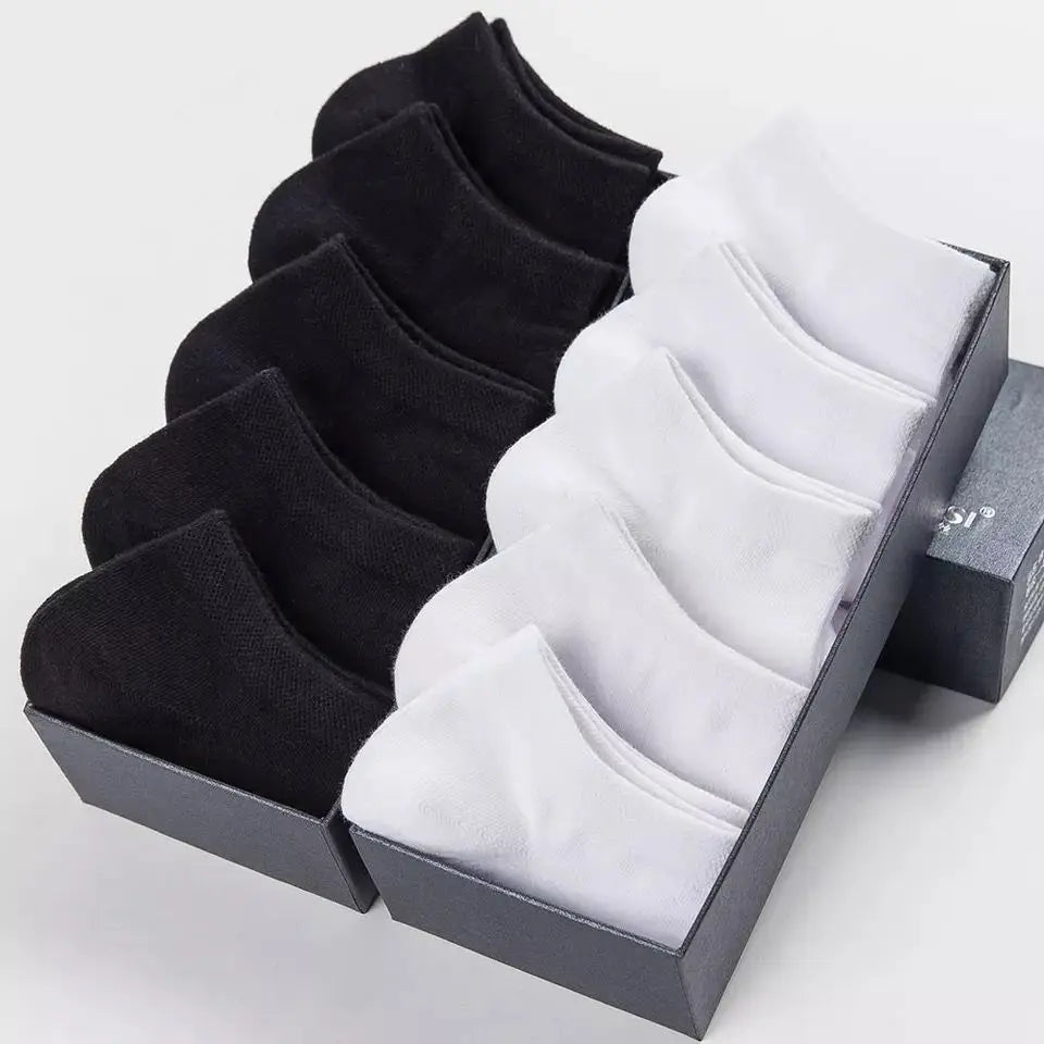 10pairs / Low Black And White Gray Men's Socks Men's Men's Socks Breathable Sports Socks Men's Short Socks Women's Socks EU37-44
