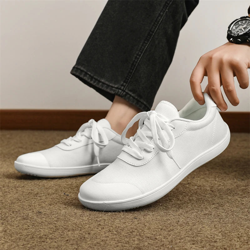 Wide Toe Men's Shoes Women's Wide and Minimalist Barefoot Sports Shoes Rubber Outsole with Loose Sole | Best Relaxing Large Size