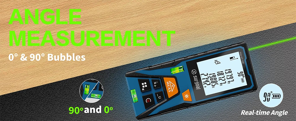 Green Laser Rangefinder 120m Distance Meter Tape Rangefinder Measurement Digital Tape Tool