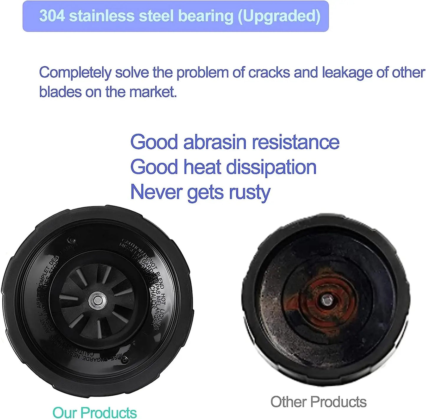 1-pack Extractor Blade Assembly 7 Fins Ninja Blender Replacement Parts Compatible with Ninja Blenders Auto iQ BL480 BL482 BL642