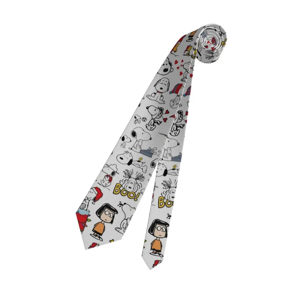 Personalized Fashion S-Snoopys Neckties Men Silk Cartoon Office Neck Tie