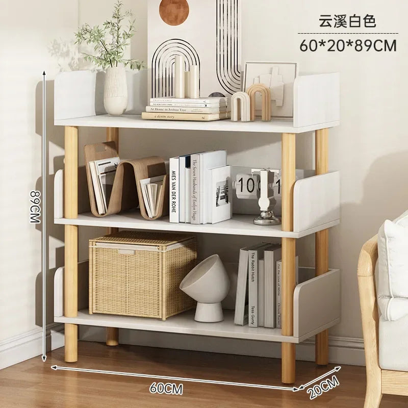 Modern Office Staggered 6-Shelf Luke Bookcase Storage Shelves  Kids Bookshelf Bookcase Display Libreria Mobile Library Furniture