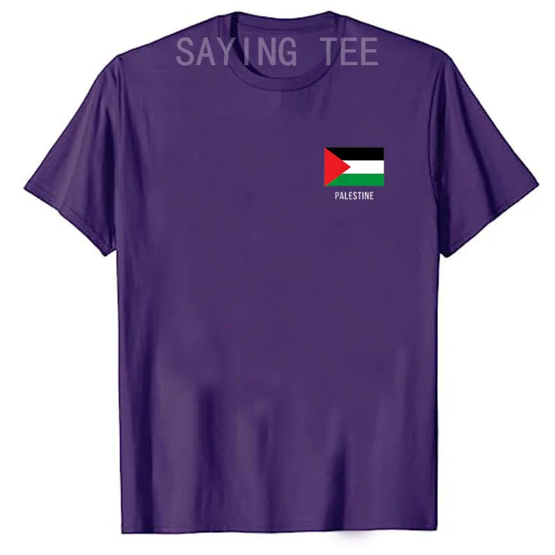 Palestine Flag Shirt | Palestinian T-Shirt Palestine Flag Print Graphic Outfits Palestine Lover Saying Tee Short Sleeve Blouses