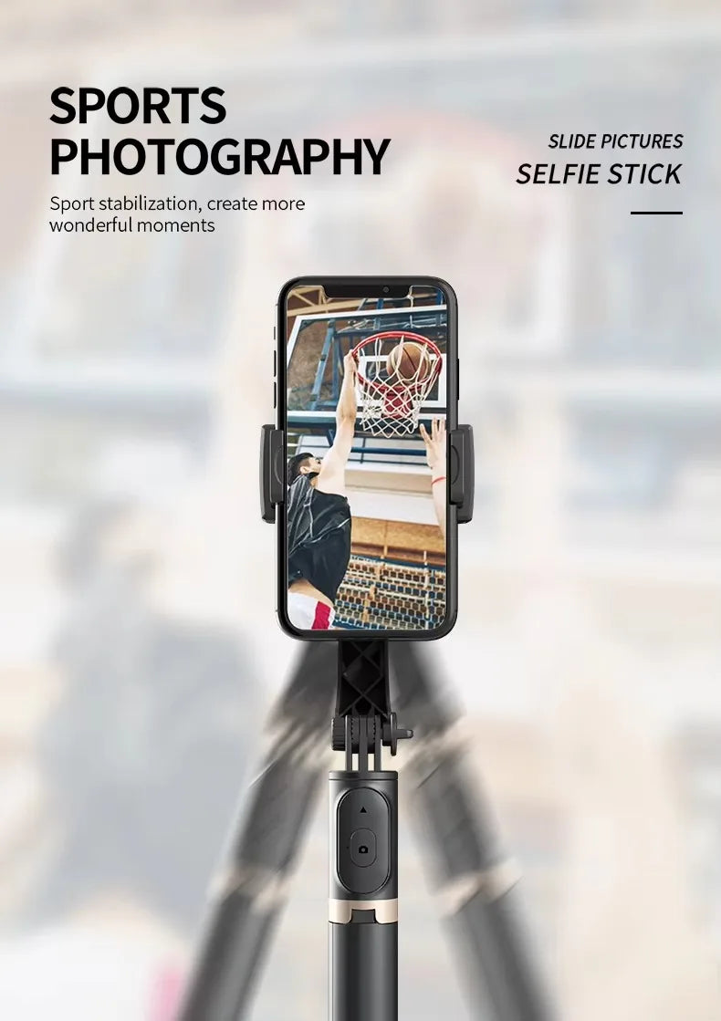 Gimbal Stabilizer for Smartphone,Selfie Stick Tripod with Remote Control Auto Balance 360° Rotation Phone Gimbal for Selfies