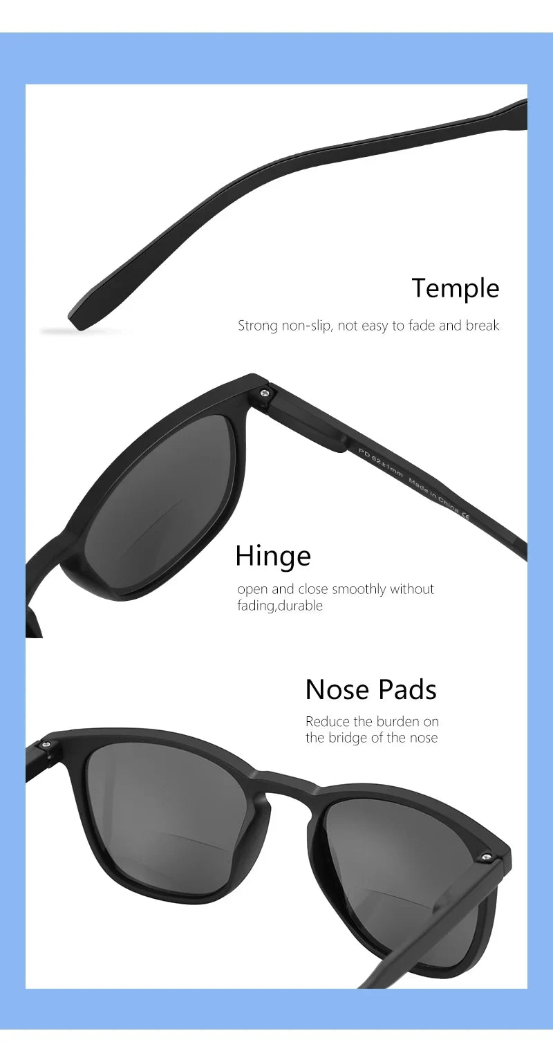 ZENOTTIC Classic Square Prescription Sunglasses Retro Progressive Sun Glasses For Men Women UV400 Protection Shades