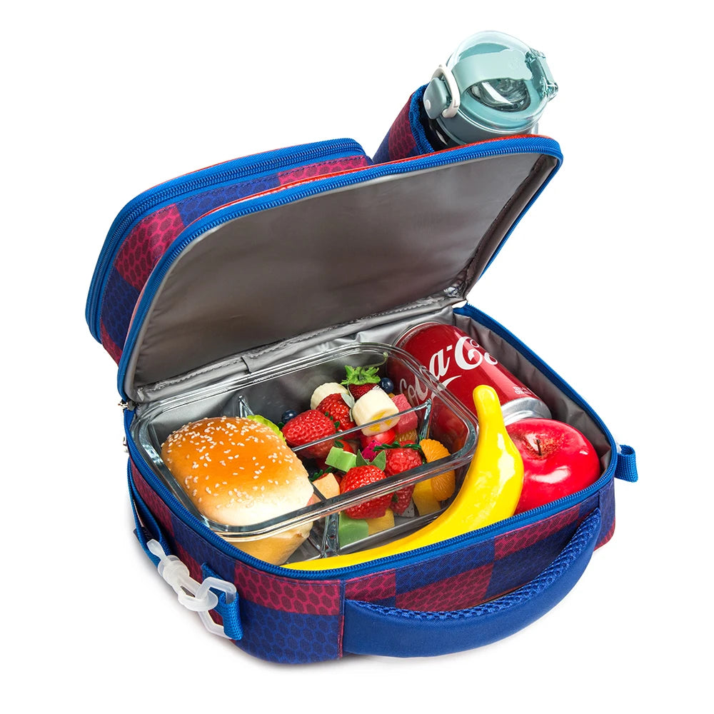 Primary School Lunch Bags for Children Complete Kit Handbags for Boys Lunch Box With Bottle Pockets Lunch Accesorios for Kids