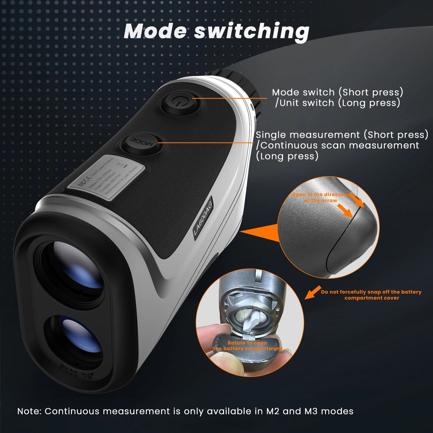iMeter Golf Rangefinder with Flag Lock Slope Correction 650 Yards Laser Range Finder Angle Height Continuous Distance Meter