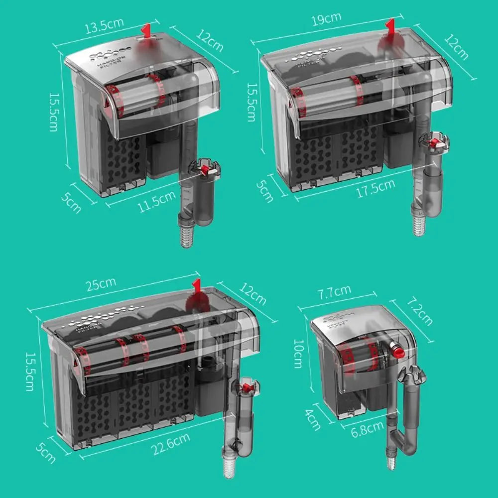 waterfall Fish tank filter wall-mounted Built-in Circulating Water Purifier Circulating With Water Pump Waterfall Filter Box