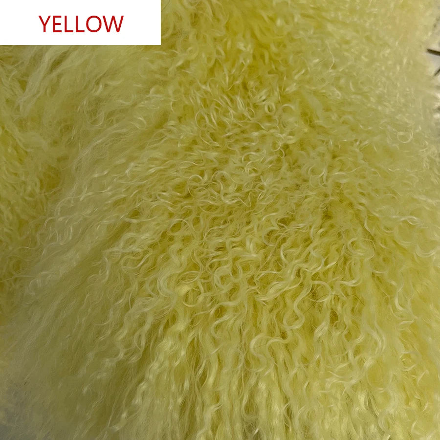 Real Sheepskin Coats Mongolian Lamb Fur Coat Women Natural Sheep Fur Jacket With Lapel Short Fur Outerwear