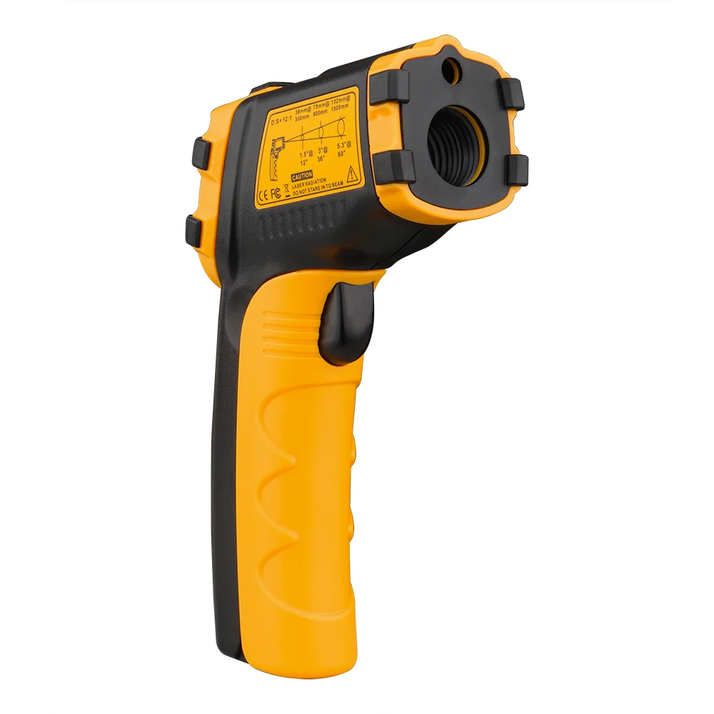 Digital Infrared Thermometer Laser Temperature Meter Non-contact Pyrometer Imager Hygrometer IR Termometro Color LCD Light Alarm