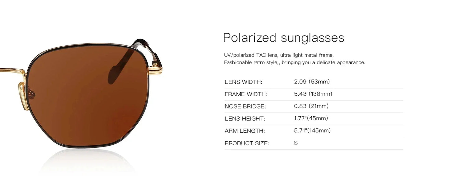 ZENOTTIC Trendy Polarized Prescription Sunglasses Hexagonal Progressive Sun Glasses For Men Women UV400 Protection Shades
