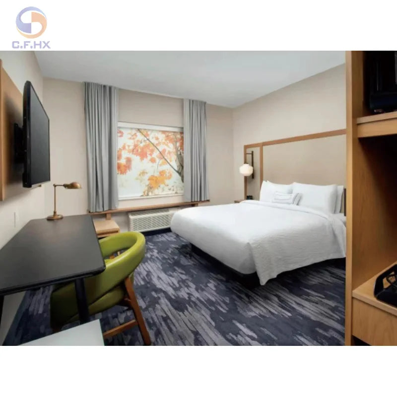 Fairfield Inn Marriott Wanmaple Fashion Hotel Furniture Modern Hotel Bedroom Set HPL Furniture