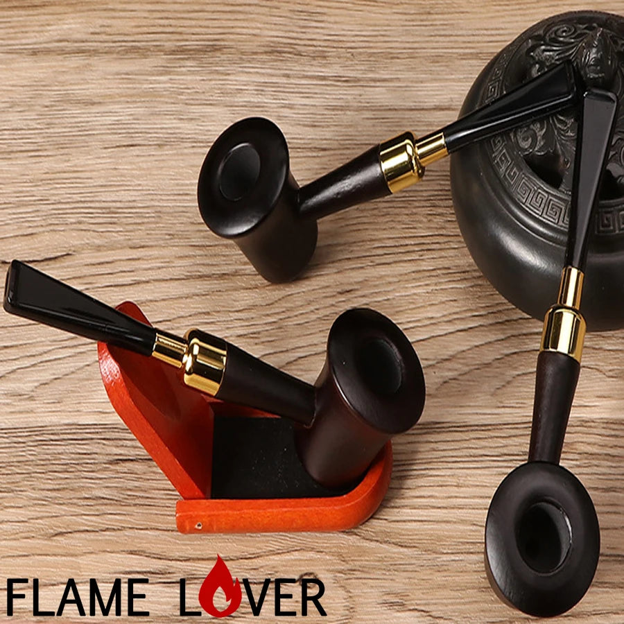 Flame Lover Handmade Fagus Sylvatica Tobacco Smoking Pipe Natural Wood Straight Wooden Pipe Smoke Cigarette Accessories Gift