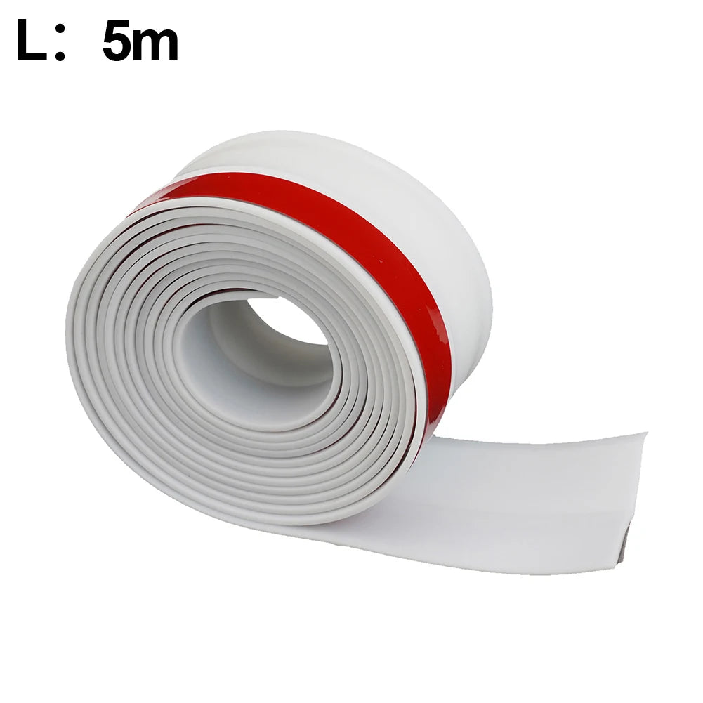For Garage Doors Dust And Water Barrier 5M Door Frame Strip Garage Maintenance White Easy Installation Sealing Strip Appliance