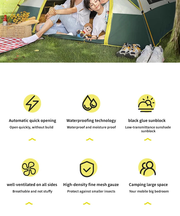 Instant Tent,Instant Pop Up Tents,Easy and Quick Setup Camping Tent,Windproof Waterproof with Rainfly for Outdoor Camping/Hiking
