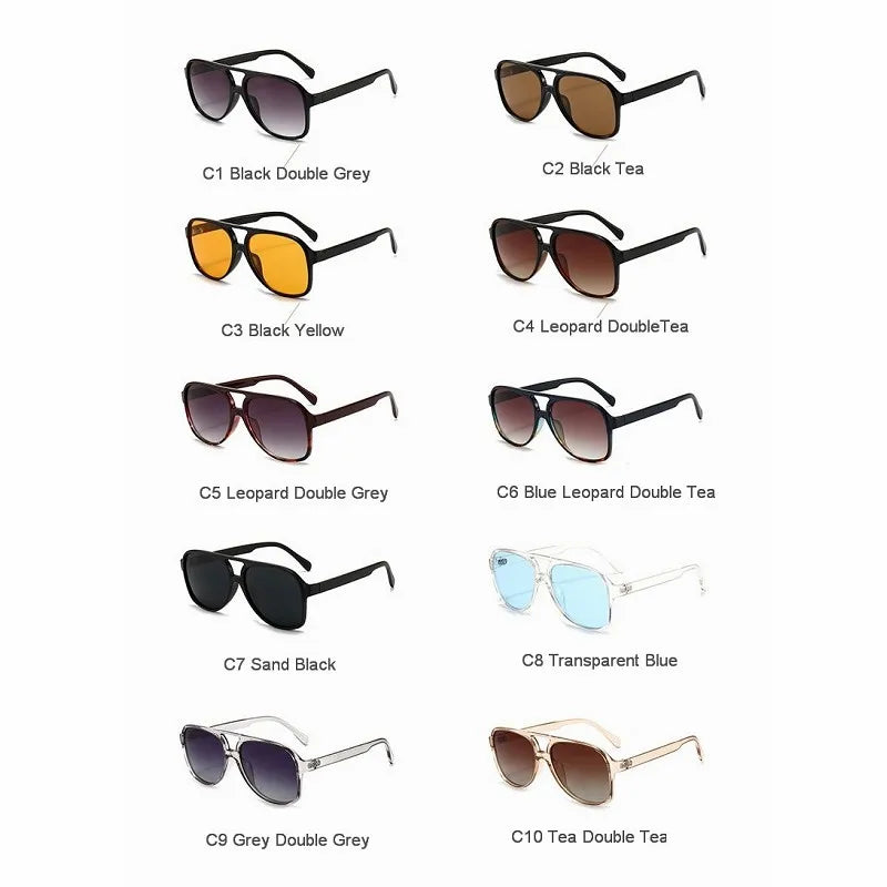 2024 Pilot Polarized Women Sunglasses For Men Retro Sun Glasses Aviation Plastic Female Eyewear Lentes De Sol Mujer UV400