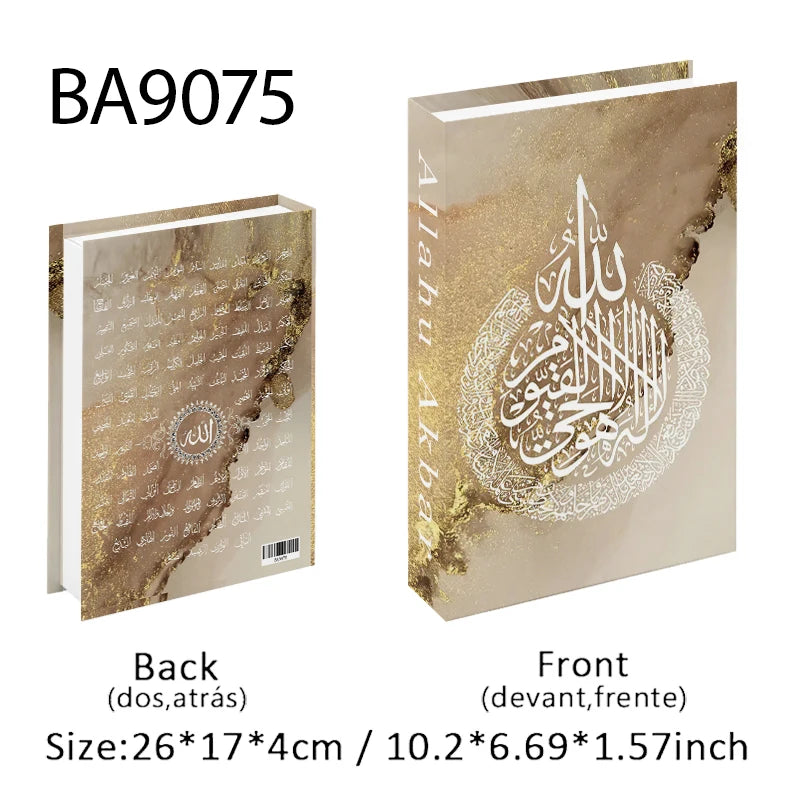 Islamic Fake Book Storage Box Luxury Decorative Books Kaaba Mosque Muslims Moroccan Coffee Table Home Bedroom Ramadan Decor 2026