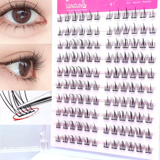 LONZUNIN Natural Look Reusable Self Adhesive False Lashes No Glue Eyelashes