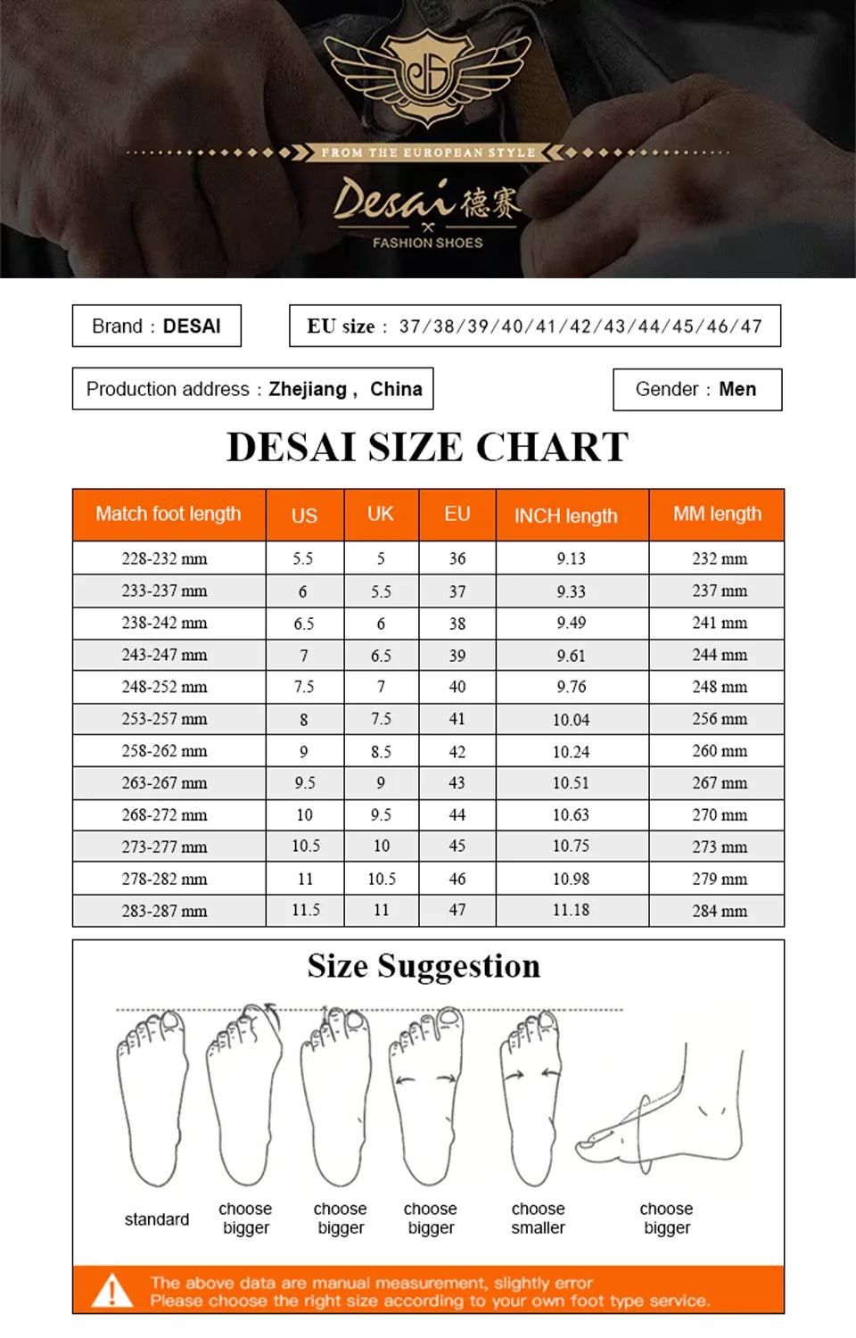 DESAI Full Grain Leather Men Shoes Genuin Leather Luxury Brand Derby Breathable  Arrival Fashion Designer