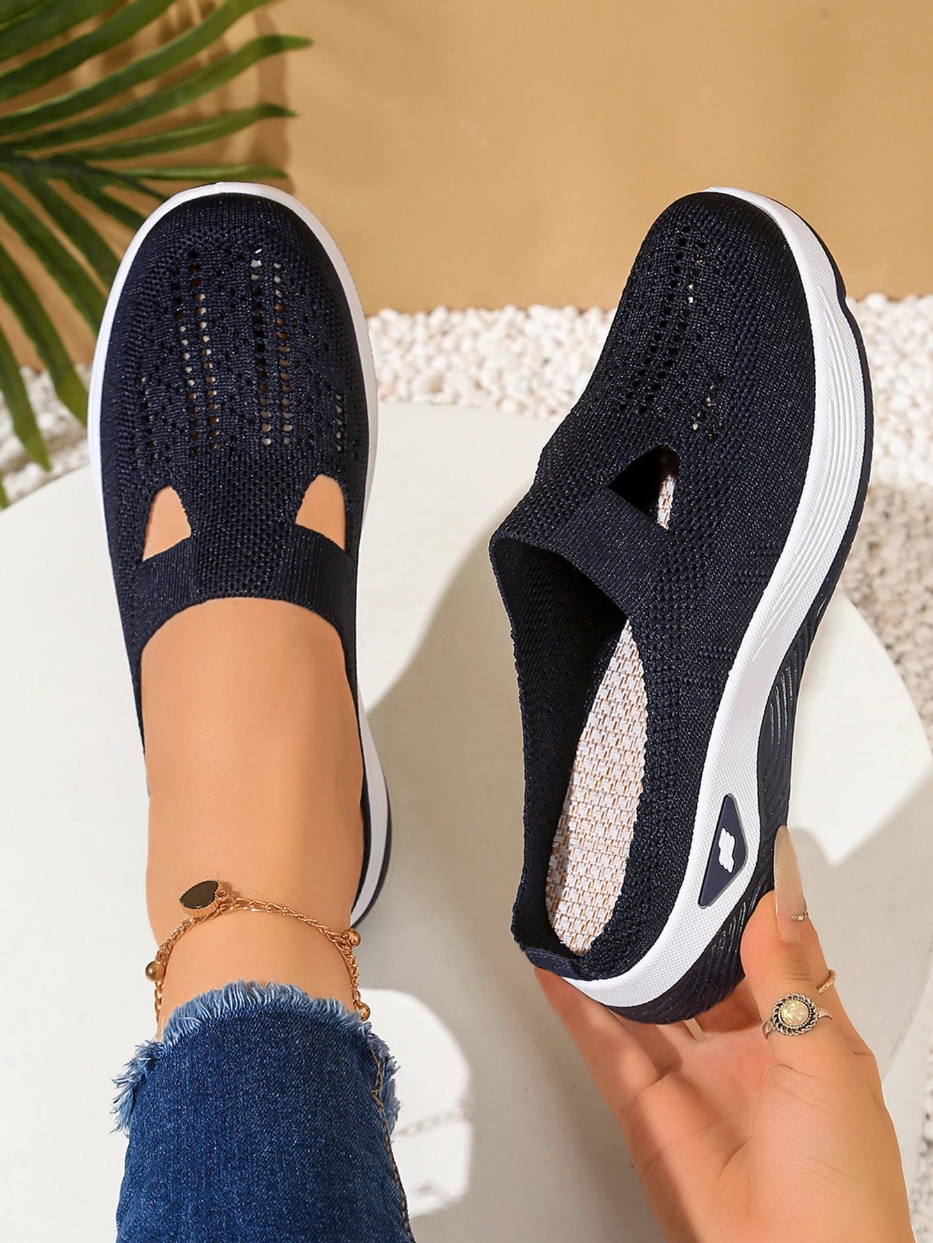 Women shoes Convenient and comfortable at home, one foot with a vent and half slipper women's summer shoes free shippiing shoes