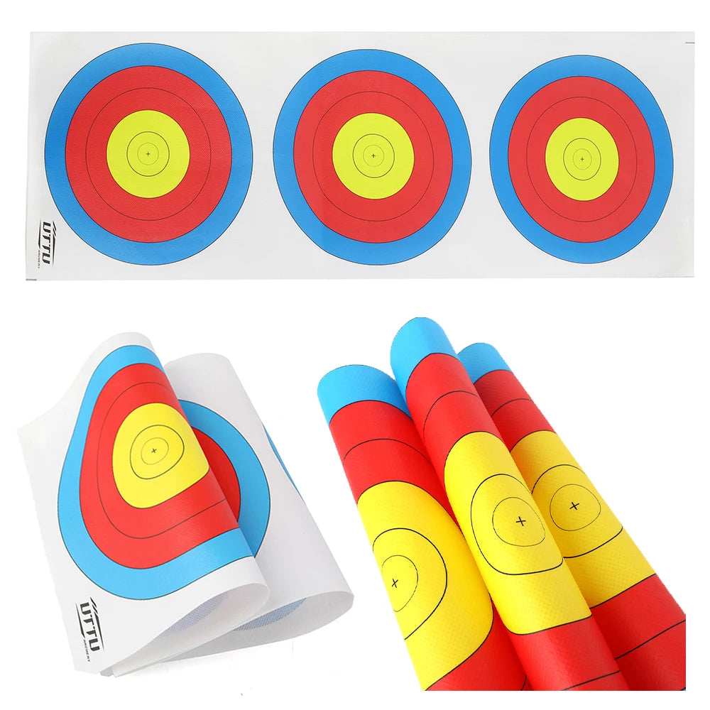 Archery Target Paper 10pcs Standard Competition Target for Recurve Compound Bow Hunting Shooting Practice Archery Accessories