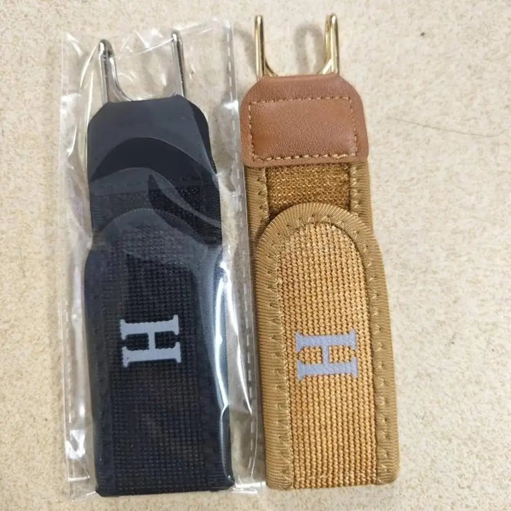 Buckleless Elastic Hook Belt Unisex Adjustable Waistband Functional Metal Hooks for Tools Daily Use, Comfortable Belt for Work