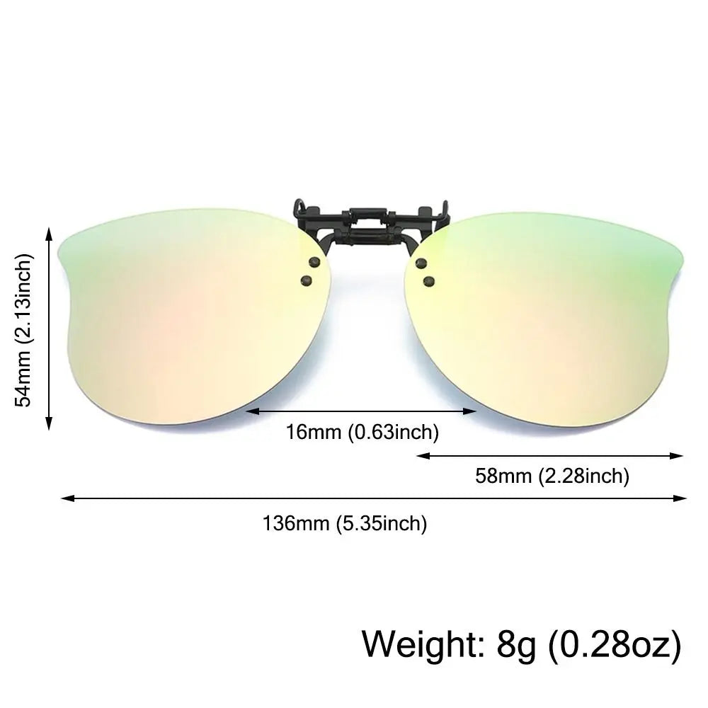 Polarized Clip On Sunglasses Over Prescription Glasses Ultra-Light UV400 Flip Up Sun Glasses Cat Eye Convenient Shades